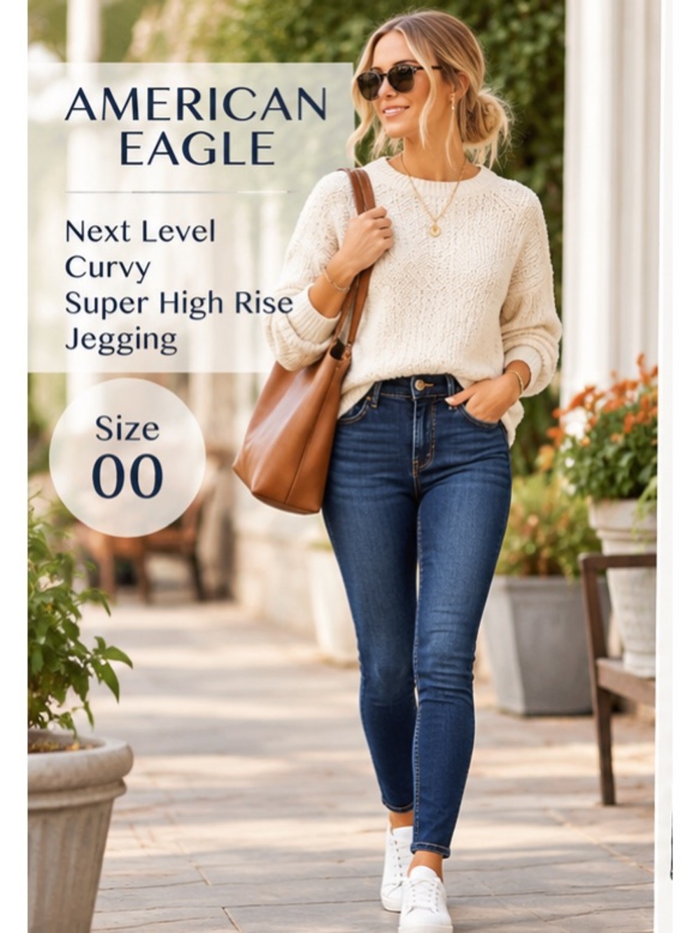 American Eagle Curvy Super High Rise Jegging Jeans 00 Dark Wash Next Level